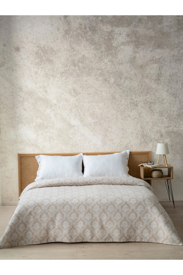 Printed Double Bed Piqué Bedspread - Cotton , Summer Bed Piqué 200X240 cm