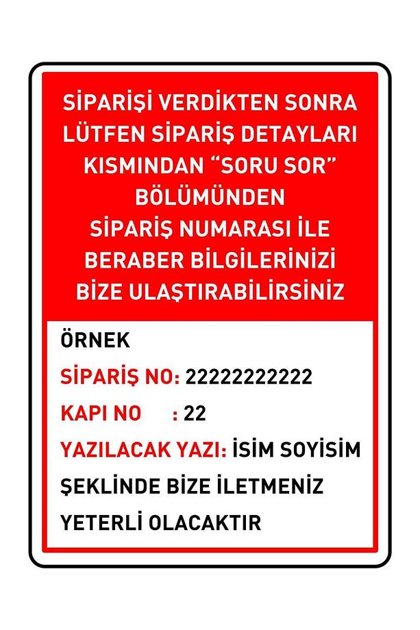 kapı isimliği - 2