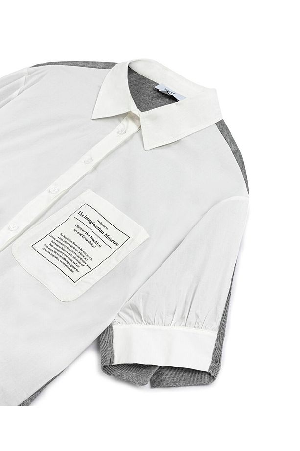 PATCH'Lİ KUMAŞ MIX GÖMLEK - 4