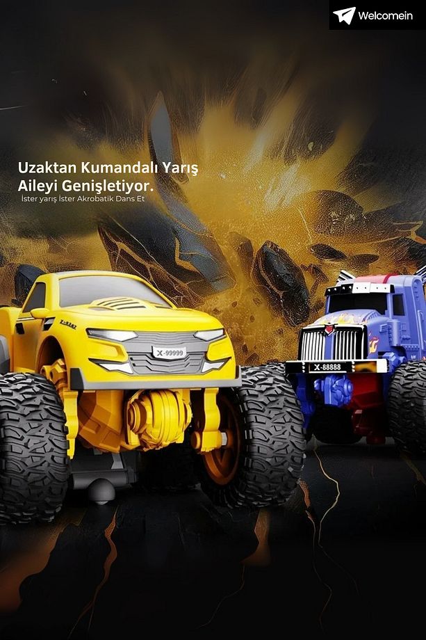 360° Dönebilen Akrobat Robot Araba Uzaktan Kumandalı Dönüşen Transformers Bumblebee Optimus - 3