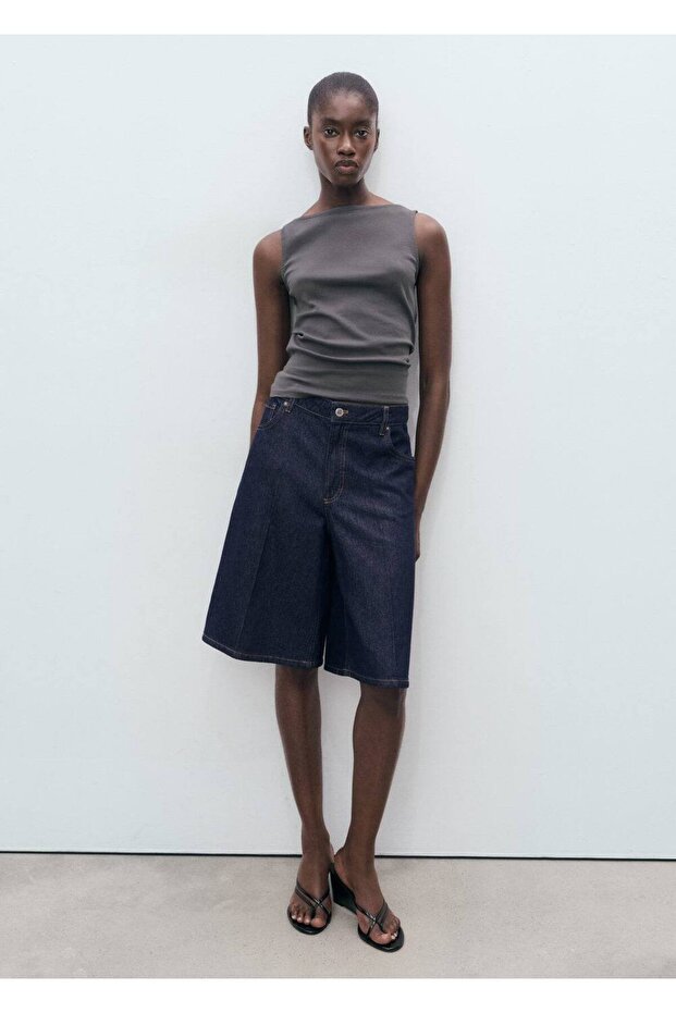 Düz pamuklu askılı top - 2