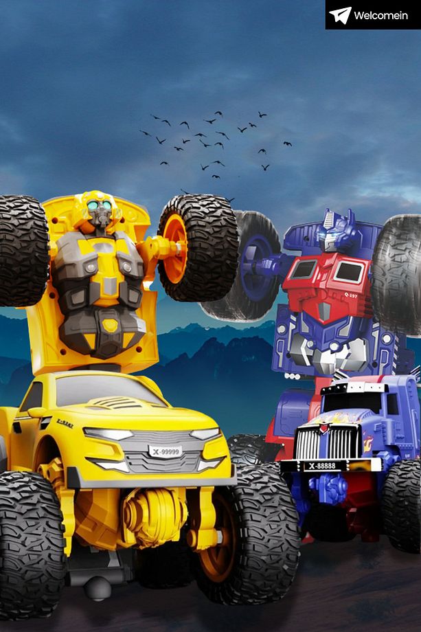 360° Dönebilen Akrobat Robot Araba Uzaktan Kumandalı Dönüşen Transformers Bumblebee Optimus - 6