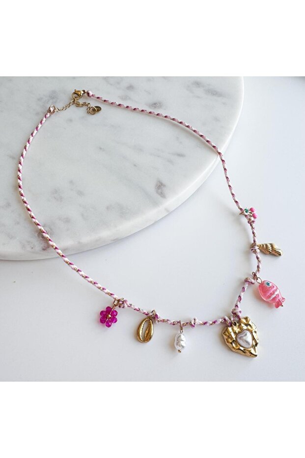 Çelik Murano Charm Kolye - 2