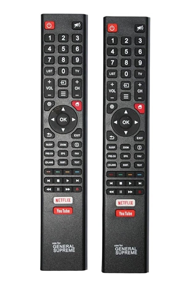 Universal TV Remote Control, General Supreme, Black