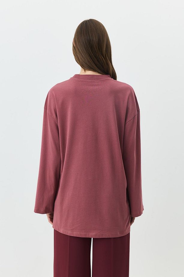 Geniş Kol Oversize 2'li Paket T-Shirt 964 Sarı/Gül Kurusu - 8