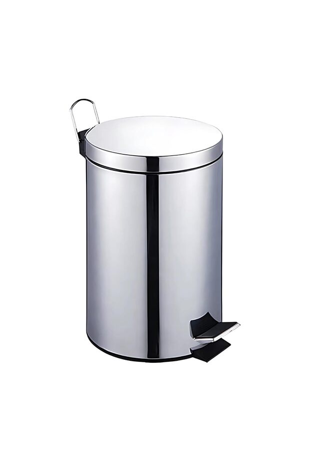12L Premium stainless steel step trash can with removable bin, pedal operation, skid-resistant base