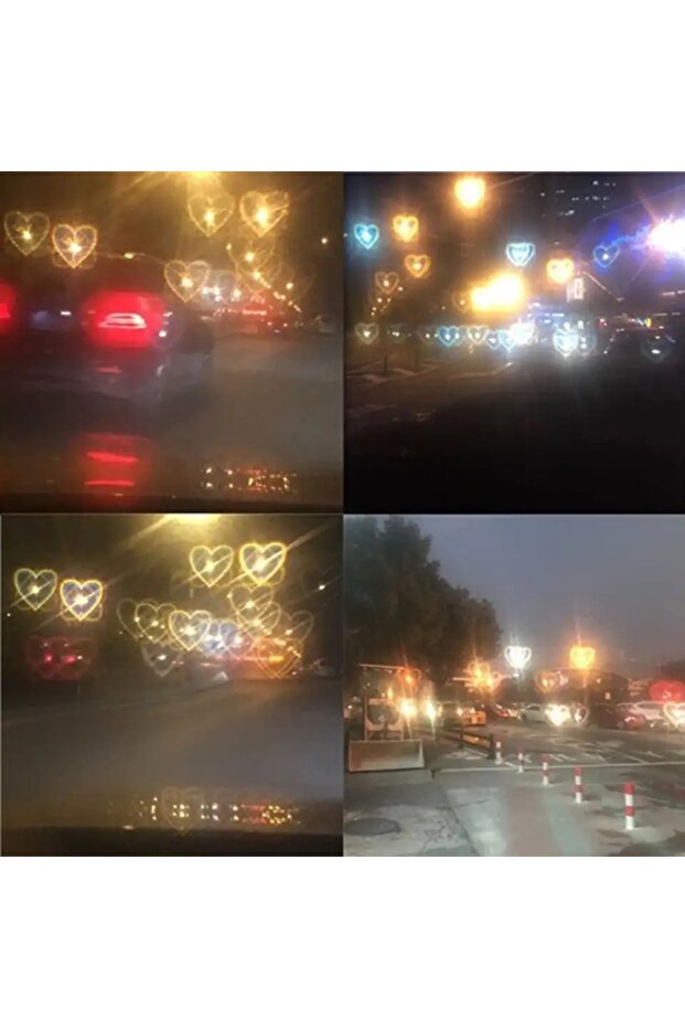 نظارات ذات تأثير قلب باللون الأسود - 3