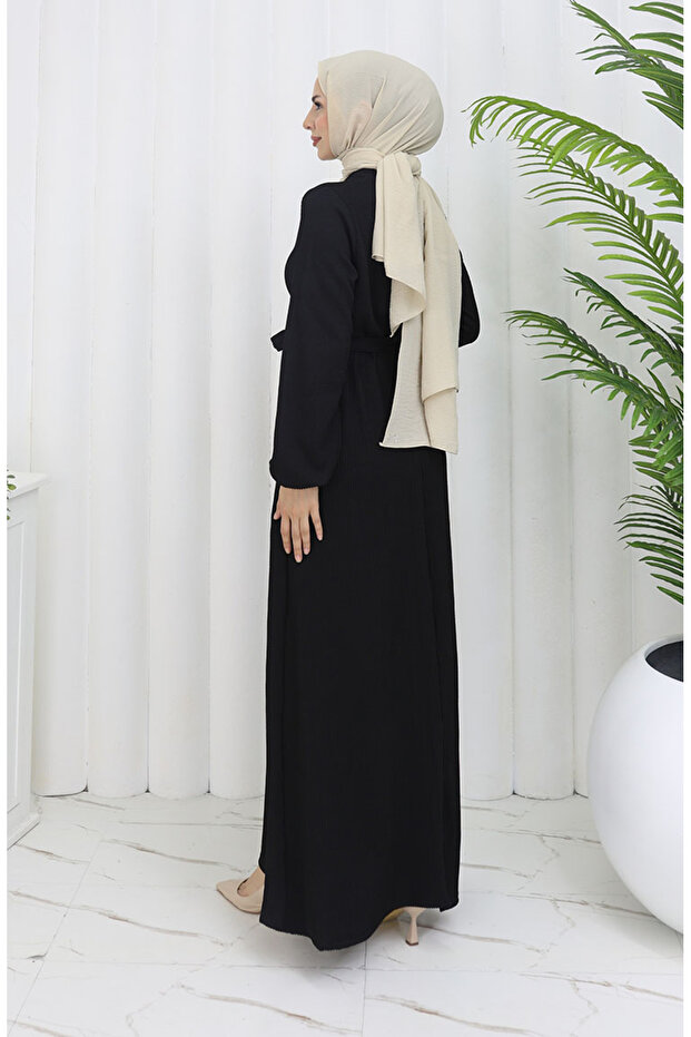 Basic Elbise 5577-04 Siyah - 6