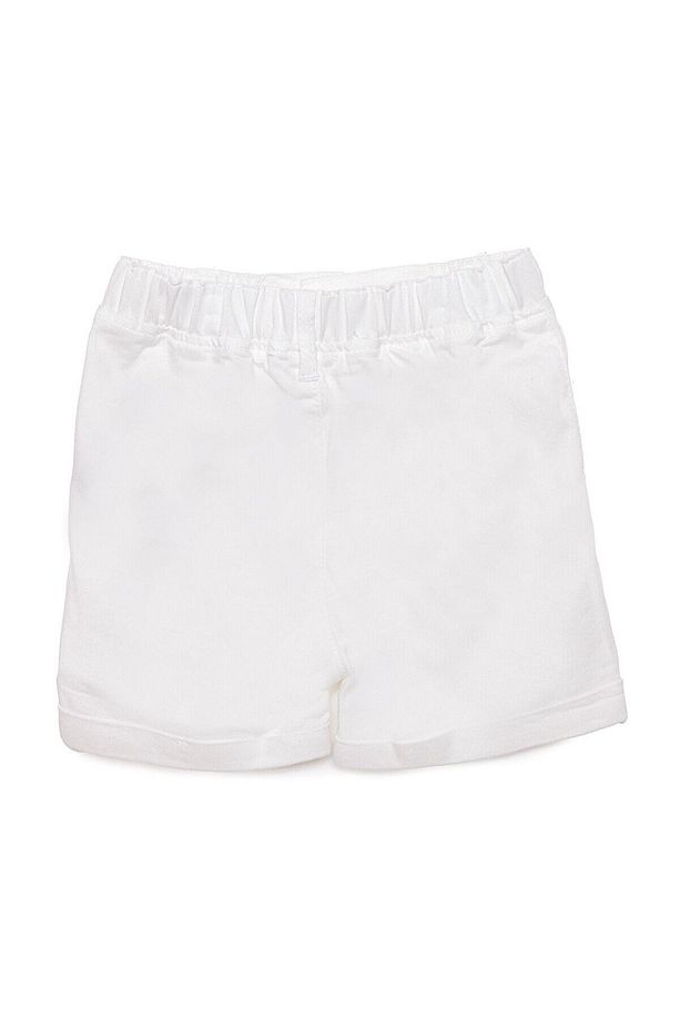 HelloBaby Kız Bebek Şort Denim Sun Flower Reçme Paça Ekru - 2
