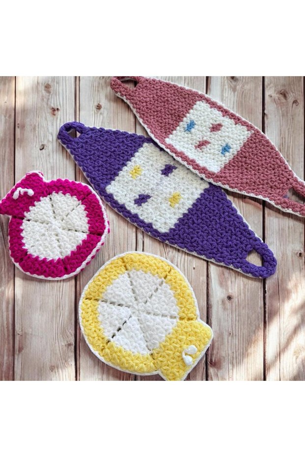 Hand Knitted 4-Piece Mixed Fiber Set Dowry Fiber Daily Fiber