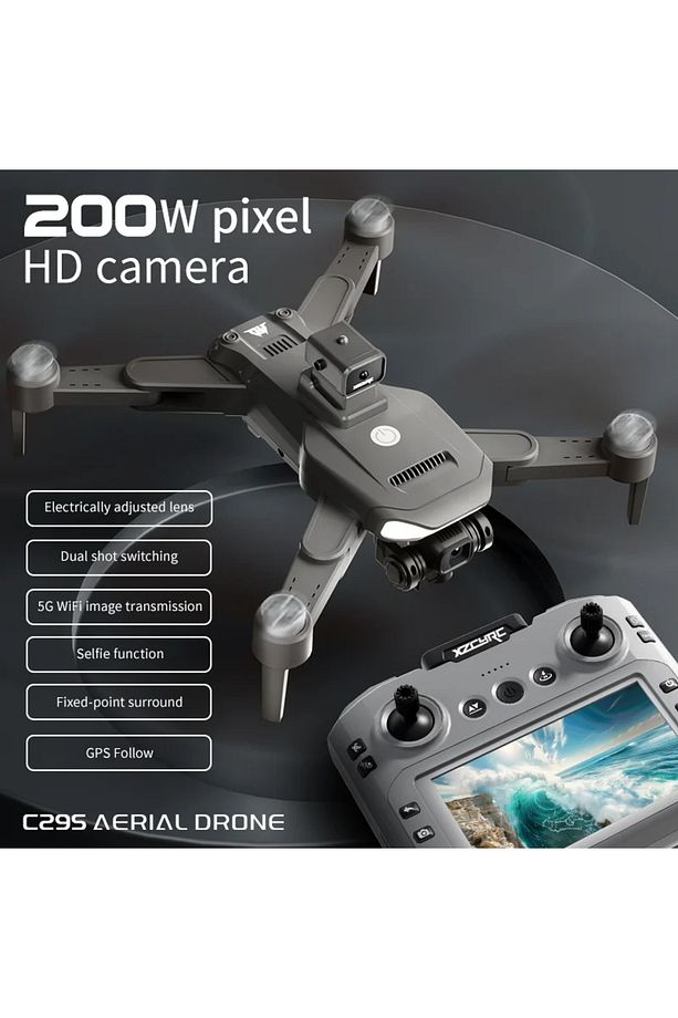 C29S GPS drone 2K piksel 4.5 inç LCD ekranlı uzaktan kumanda - 2