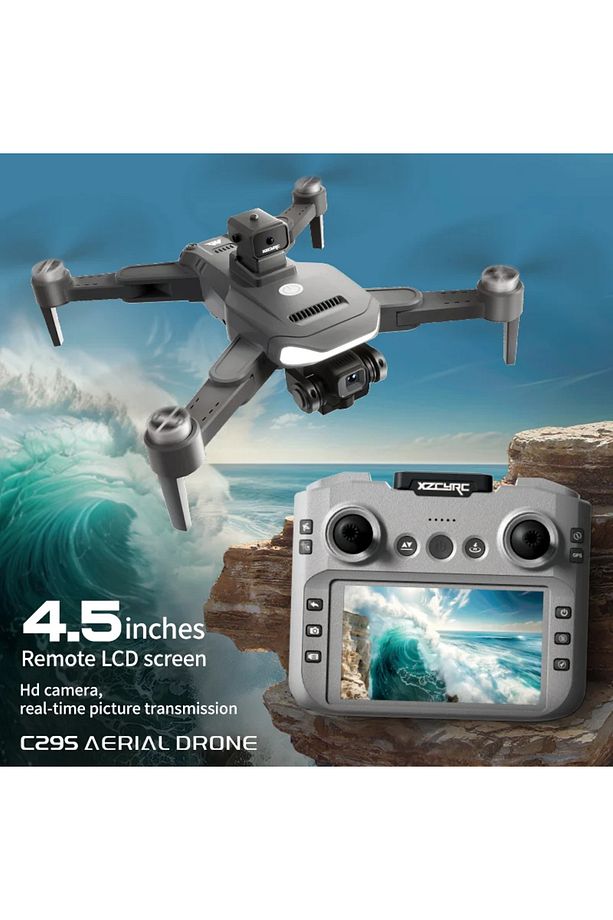 C29S GPS drone 2K piksel 4.5 inç LCD ekranlı uzaktan kumanda - 1