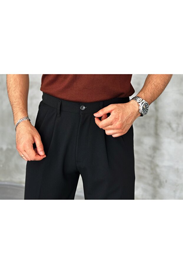 erkek baggy kumaş pantolon - 2