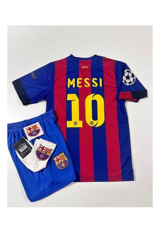 f.c B.a.r.c.e.l.o.n.a 2015 Şampiyonlar Ligi Finali LİONEL MESSİ Nostalji Çocuk Forması (ARMALI) AG - 1