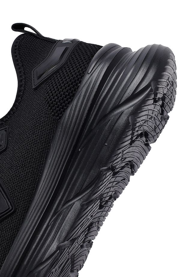 Zero Erkek Siyah Bağcıklı Kalın Tabanlı Kumaş Sneaker 25SFD69696F - 8