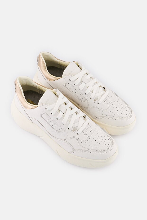 Women D Nebula Lace Up Casual Shoes, White - 2