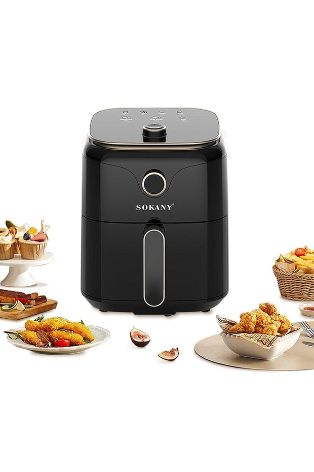 Air Fryer With Adjustable Temperature Control, Overheating Protection 4.5L 1400W SK-10026 Black