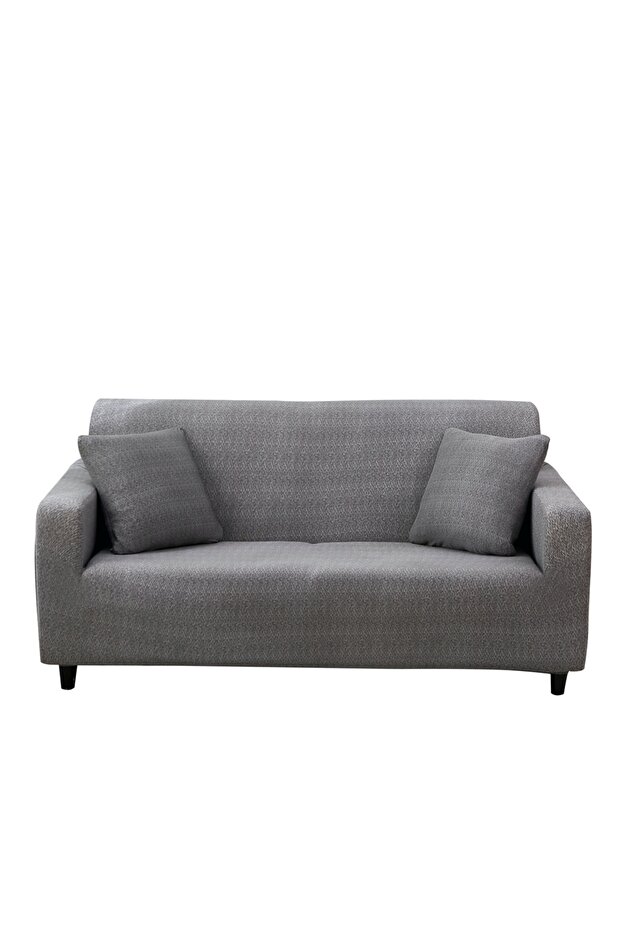 Texture Pattern Stretch Sofa Cover- Complimentary Pillow Cover