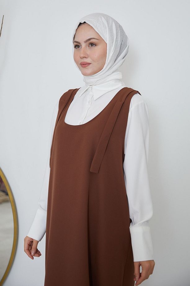 Omuz Detaylı Jile-Kahve - 8