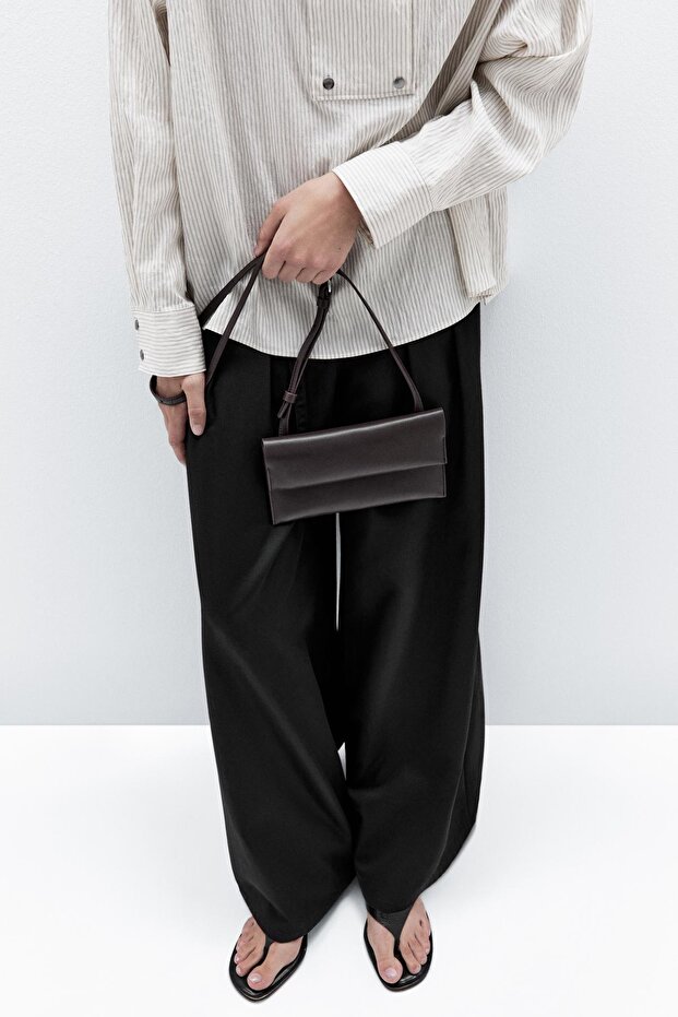 Napa deri mini çapraz askılı çanta - 5