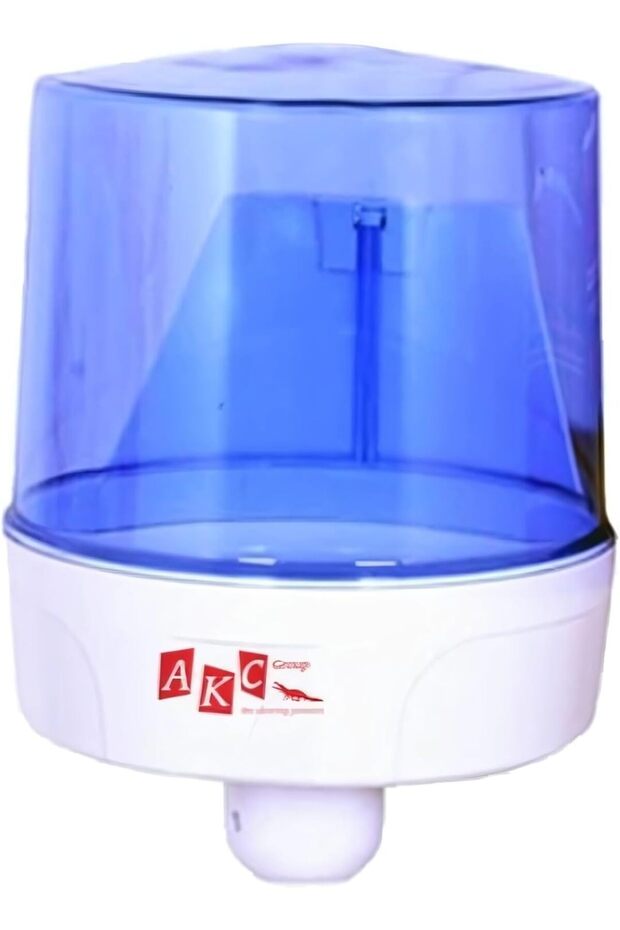 Maxi Roll Dispenser–Blue&White Transparent Big Paper Towel Dispenser for Restrooms & Commercial Use