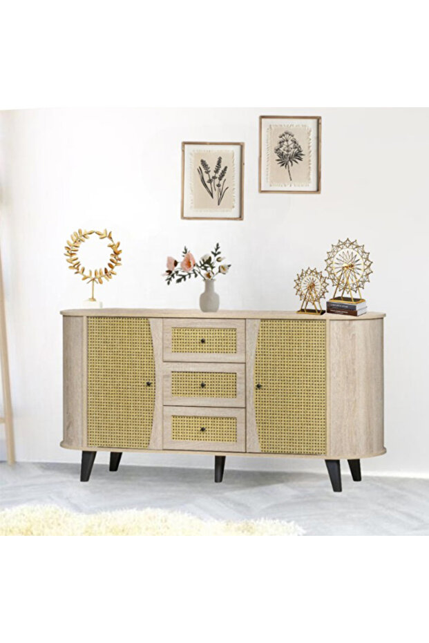 Buffet cabinet with a unique design and modern colors