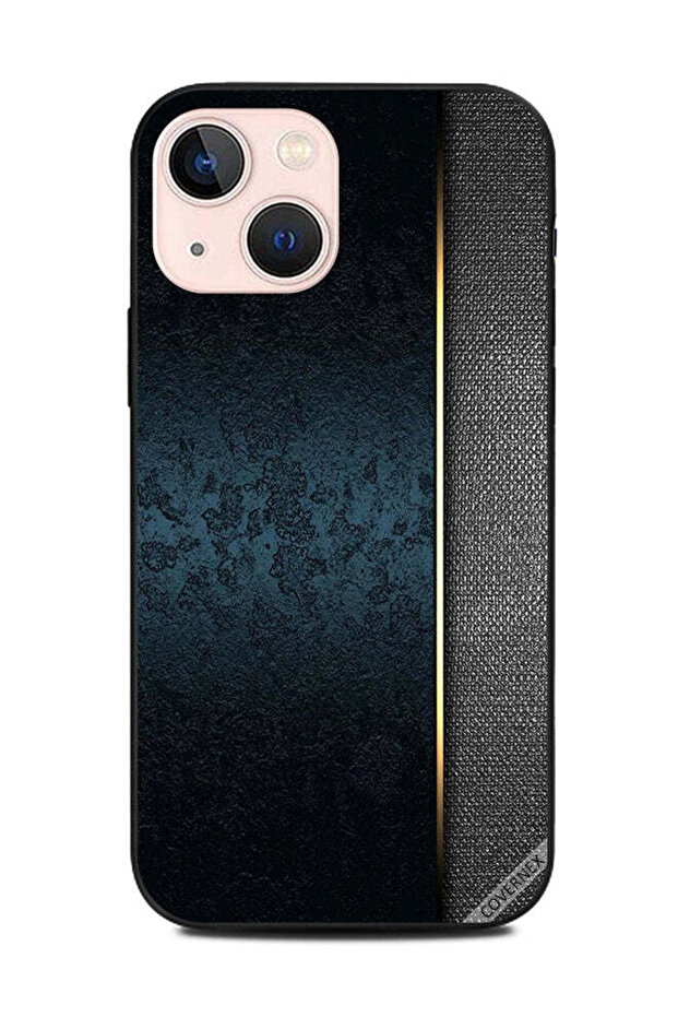غطاء حماية لجهاز Apple iPhone 13 Mini بنمط جلدي أخضر داكن