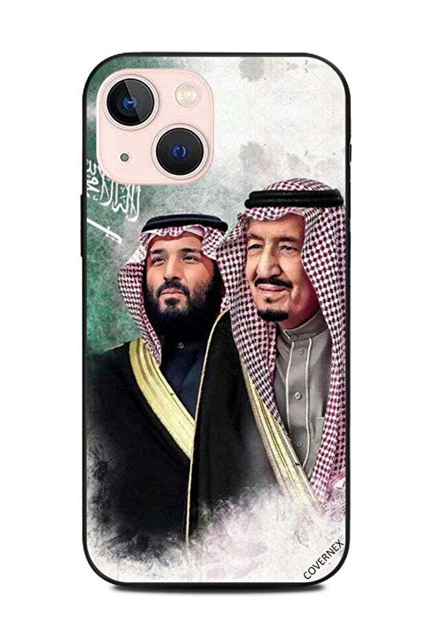 غطاء حماية لهاتف آبل آيفون 13 ميني الملك سلمان ومحمد