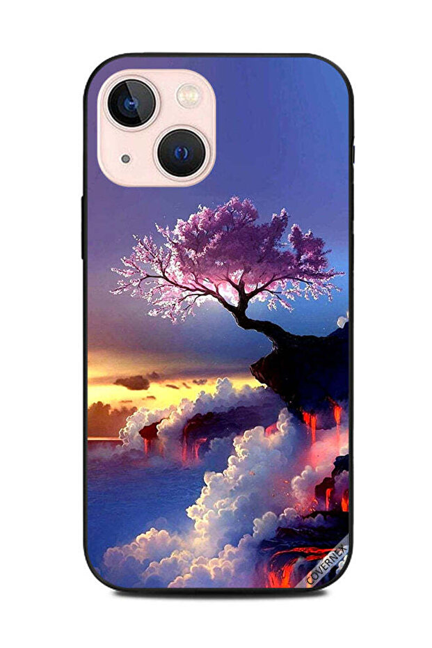 غطاء حماية لهاتف Apple iPhone 13 Mini - غيوم شتوية على البحر