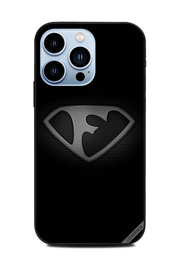 غطاء حماية لهاتف Apple iPhone 13 Pro الأبجدية أبيض وأسود F