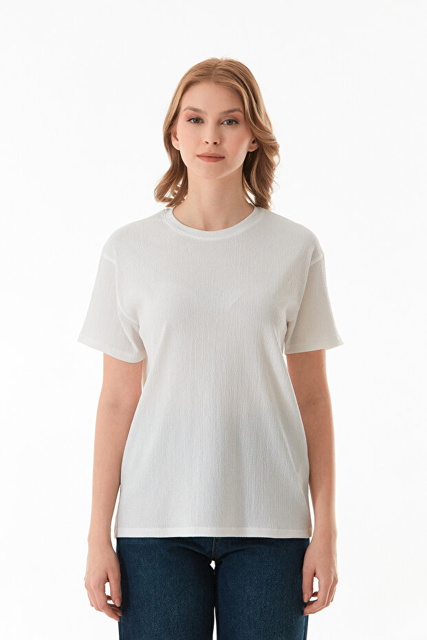 Basic Bürümcük Kumaş Tişört - 8