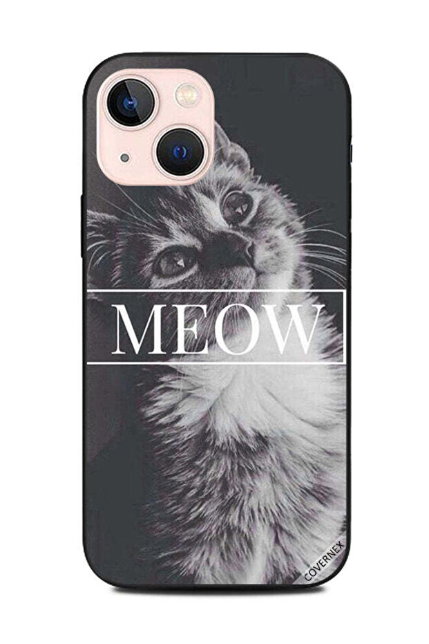 غطاء حماية لهاتف Apple iPhone 13 Mini Meow Cat
