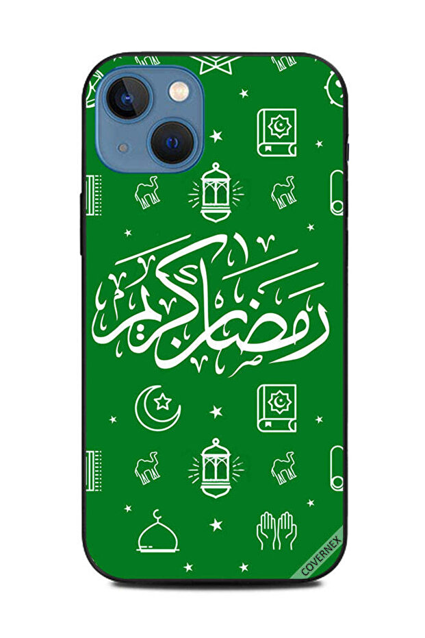 غطاء حماية لهاتف أبل آيفون 13 رمضان كريم أخضر