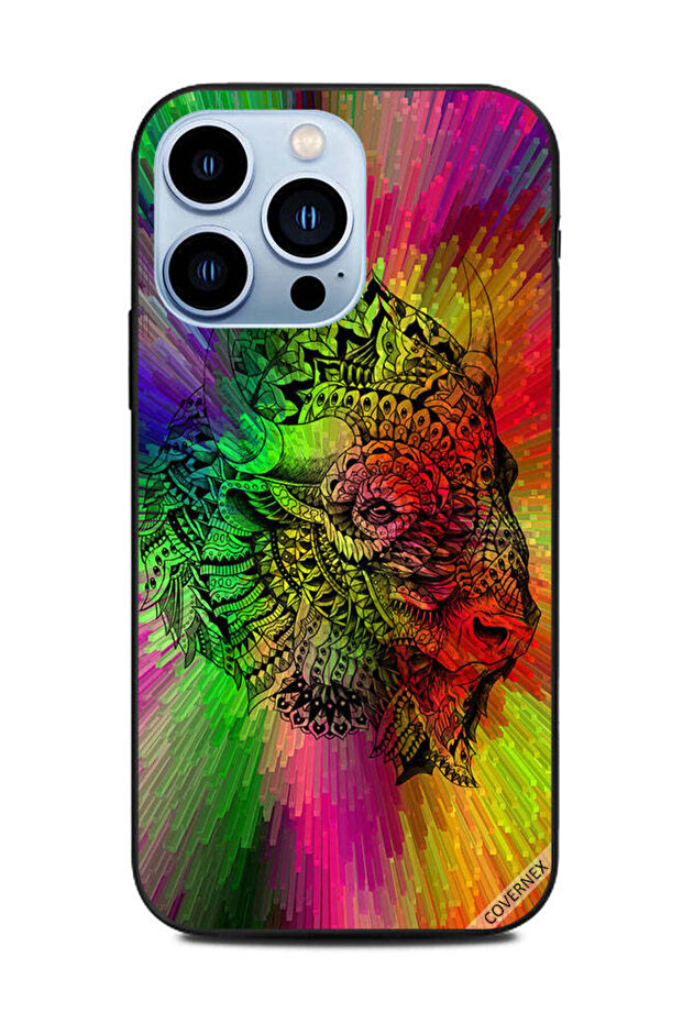 غطاء حماية لجهاز Apple iPhone 13 Pro - فن وجه الجاموس