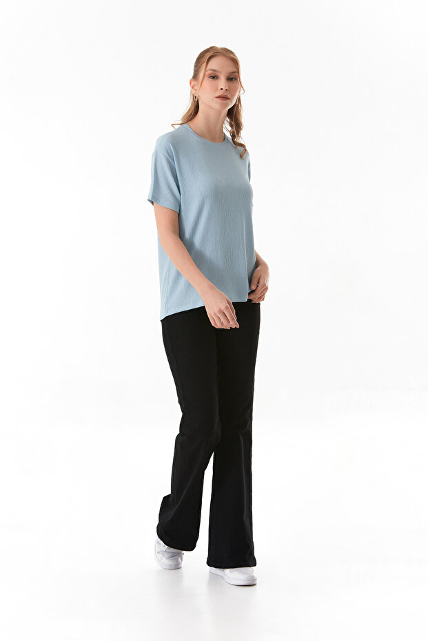 Basic Bürümcük Kumaş Tişört - 6