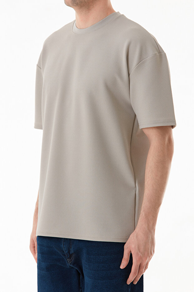 Basic Bisiklet Yaka Tişört - 6