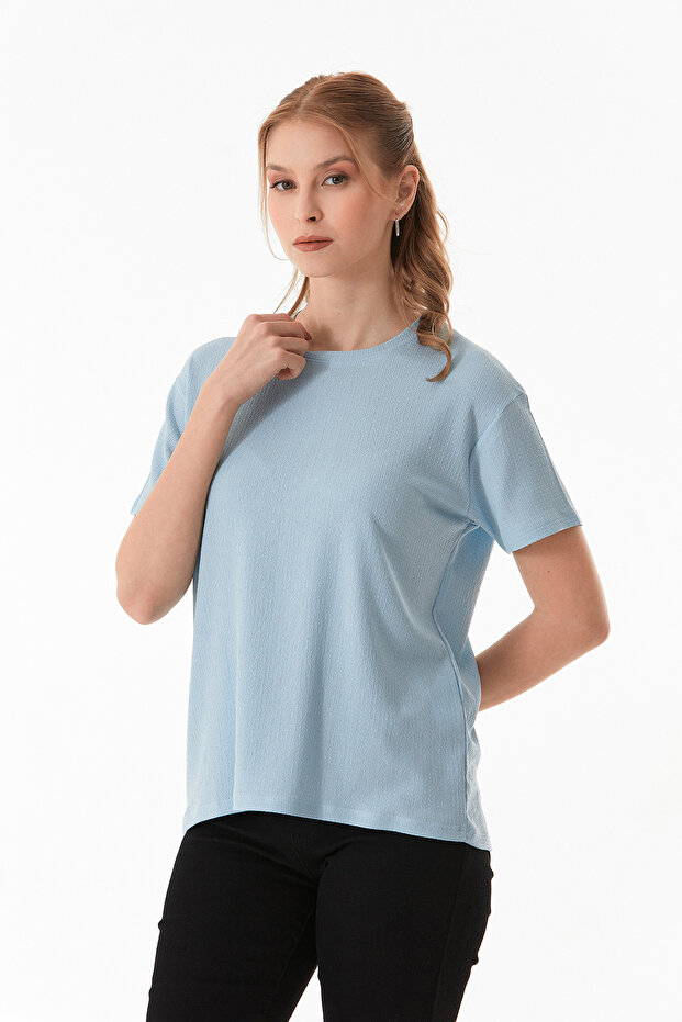 Basic Bürümcük Kumaş Tişört - 3