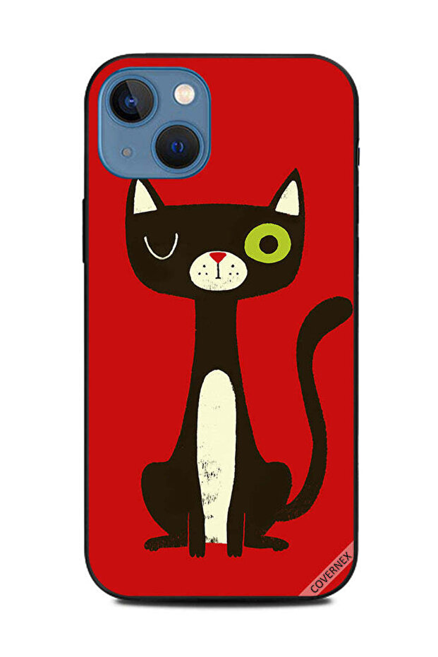 غطاء حماية لهاتف Apple iPhone 13 Kitten Wink