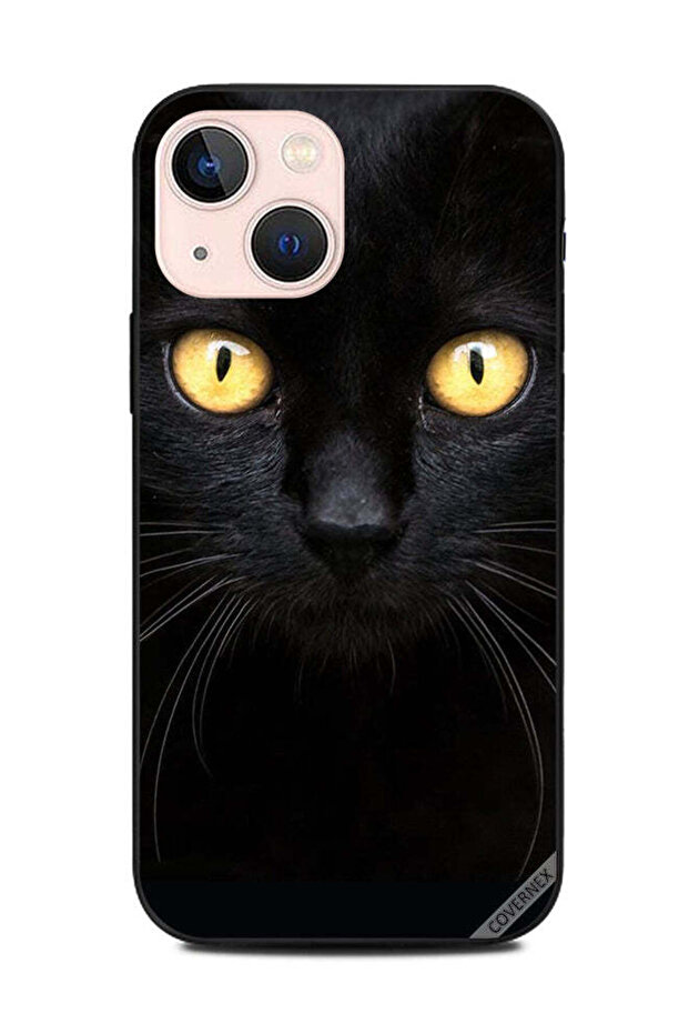 غطاء حماية لهاتف Apple iPhone 13 Mini - عيون ذهبية