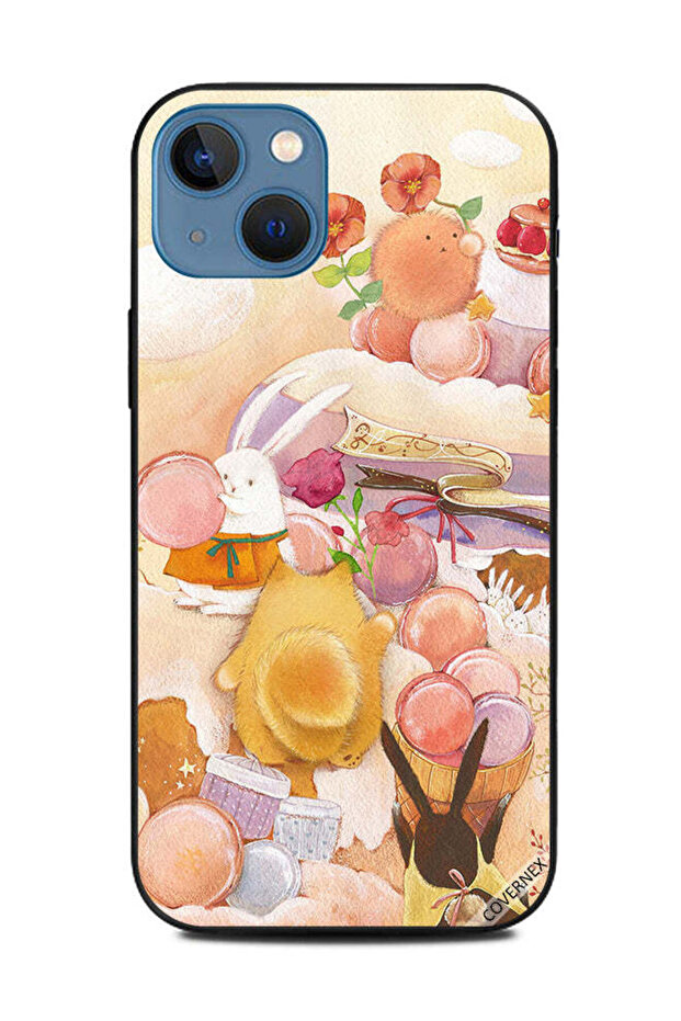 غطاء حماية لهاتف Apple iPhone 13 - أرنب مرح