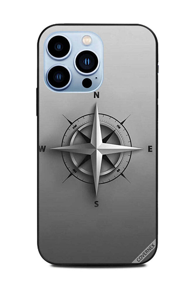 غطاء حماية لهاتف Apple iPhone 13 Pro بنمط البوصلة - 1