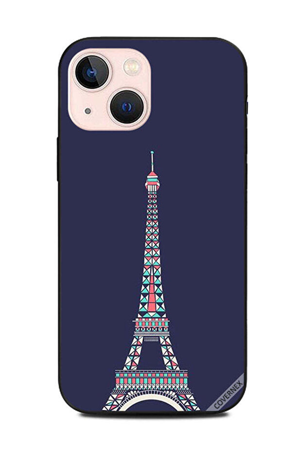 غطاء حماية لهاتف Apple iPhone 13 Mini بتصميم برج إيفل