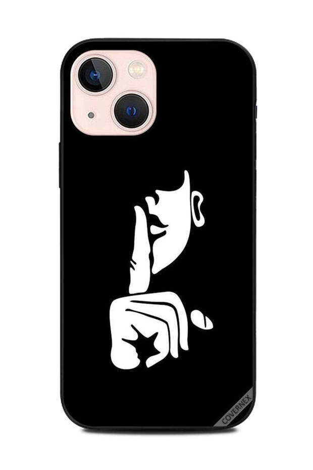 غطاء حماية لجهاز Apple iPhone 13 Mini Shhh B&w