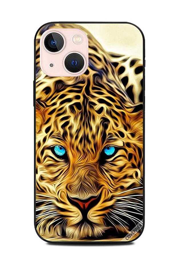 غطاء حماية لهاتف Apple iPhone 13 Mini - نمر ذهبي