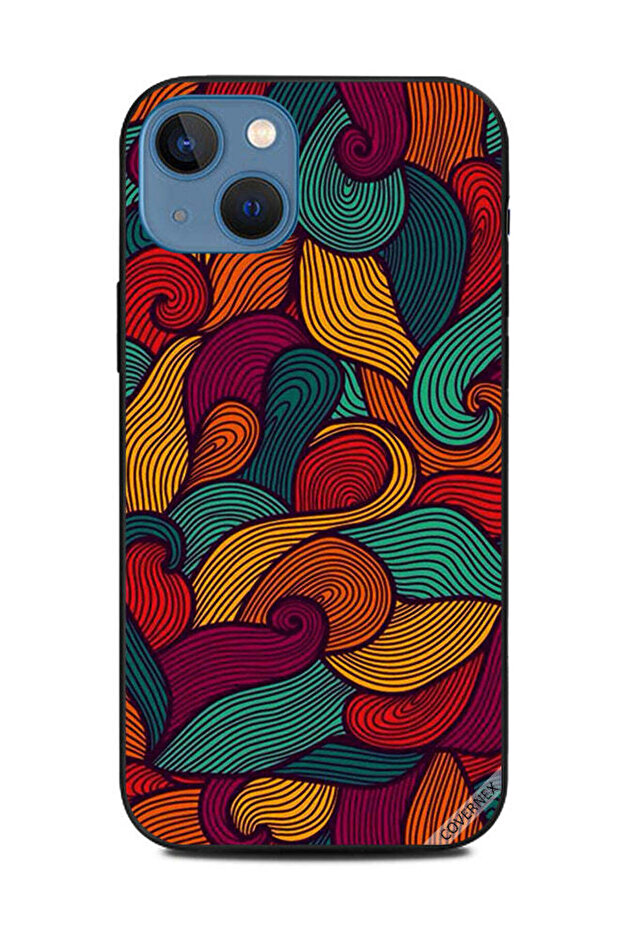 غطاء حماية لهاتف Apple iPhone 13 بتصميم ملون وثقيل