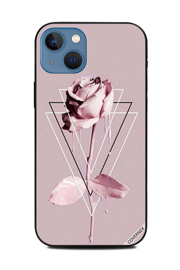 غطاء حماية لهاتف Apple iPhone 13 - زهرة طلاء وردية