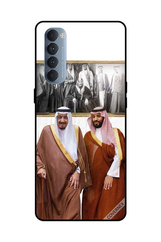 غطاء حماية لهاتف أوبو رينو 4 برو الملك سلمان وولي العهد يتحدثان أثناء المشي
