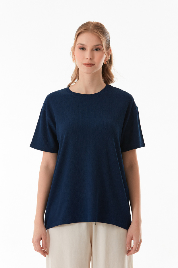 Basic Bürümcük Kumaş Tişört - 8