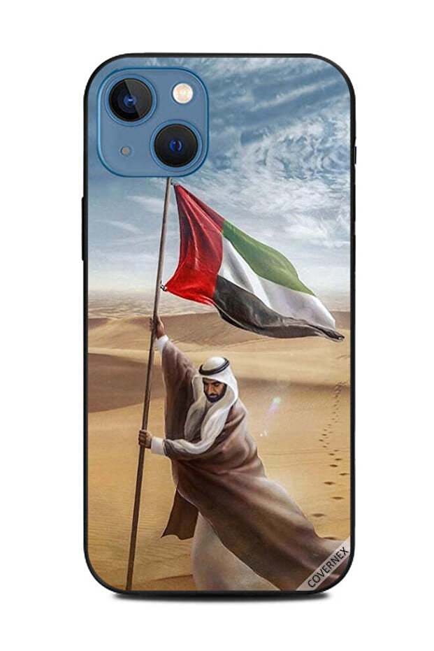 غطاء حماية لهاتف أبل آيفون 13 - علم الإمارات العربية المتحدة - زايد