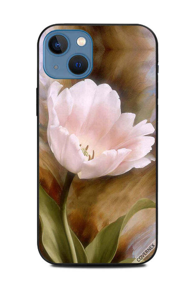 غطاء حماية لهاتف Apple iPhone 13 بتصميم زهور فنية